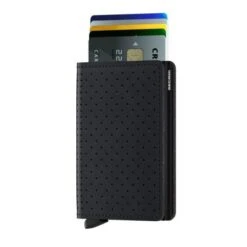 Secrid Slim Wallet Portemonnee Perforated Black -Secrid || Piquadro || Mywalit Verkoopwinkel spf black 1 front cards