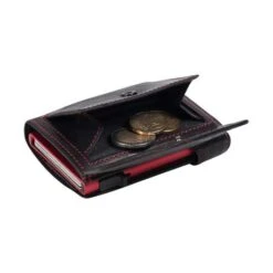 Tony Perotti Furbo Leren Pasjeshouder Met Kleingeldvak Rood / Zwart -Secrid || Piquadro || Mywalit Verkoopwinkel ve 3700rd zw b2