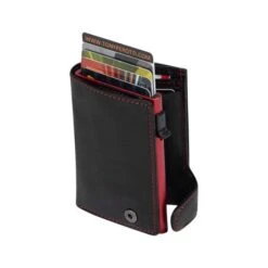 Tony Perotti Furbo Leren Pasjeshouder Met Kleingeldvak Rood / Zwart -Secrid || Piquadro || Mywalit Verkoopwinkel ve 3700rd zw f