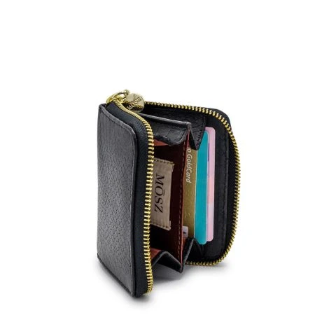 MOSZ Portemonnee Sophie Jungle Black Shiny Light Gold 4 MOSZ Portemonnee Sophie Jungle Black Shiny Light Gold - Afbeelding 2